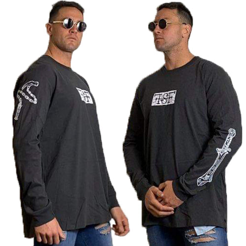 Cross-threads Long Sleeve Tee - White