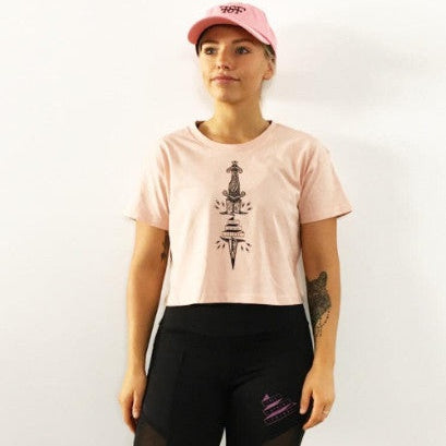 'Dagger' Apricot Crop Tee