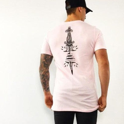 'Dagger' Pink Tall Tee
